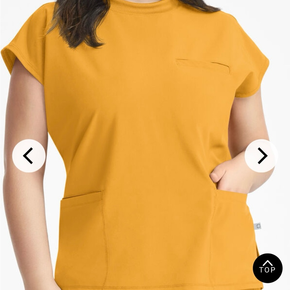 Infinity Women's 4-Pocket STRETCH Dolman Sleeve Rib-Knit Mock Neck Scrub Top